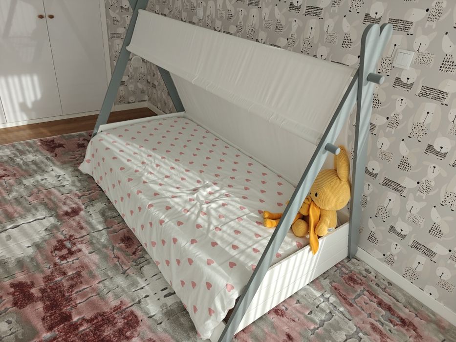 Cama Tipi de criança com estrado, SIFFROY