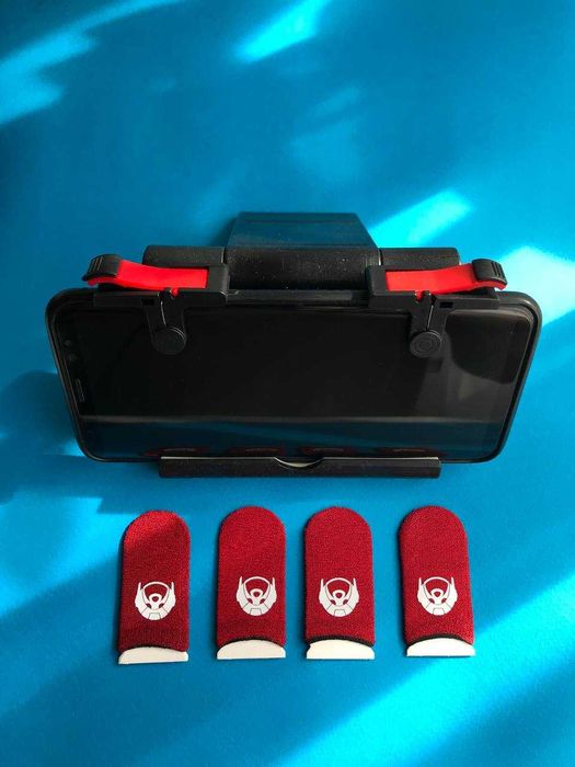 Курки для телефону та ігрові напальчники для телефону червоні 4 шт.