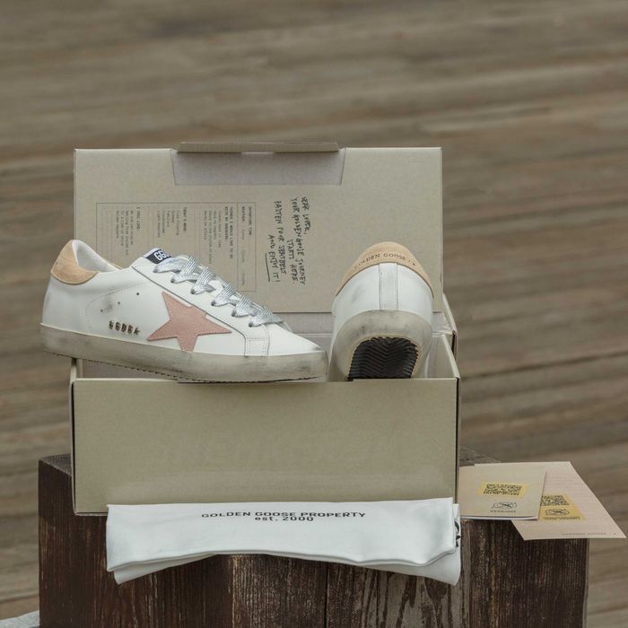 Кросівки Golden Goose White/Pink premium