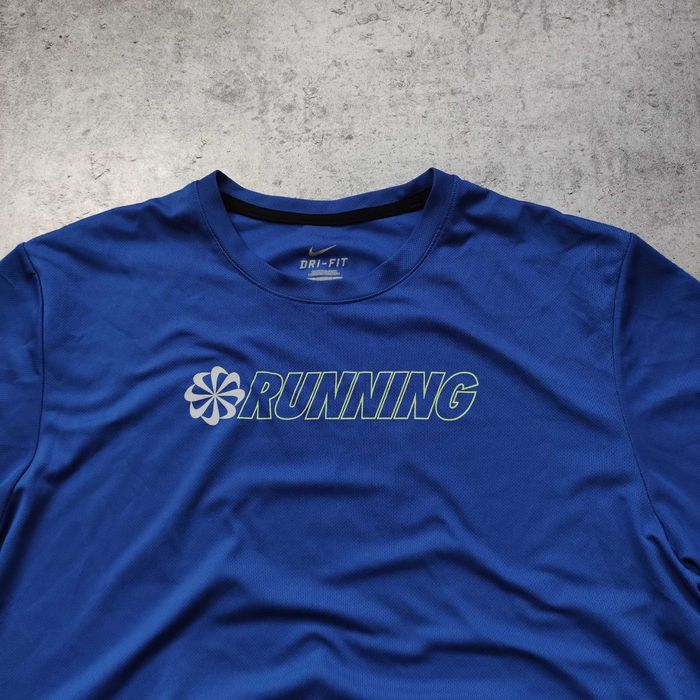 MĘSKA Koszulka Sportowa PREMIUM Granat Running Nike Dri-Fit Active
