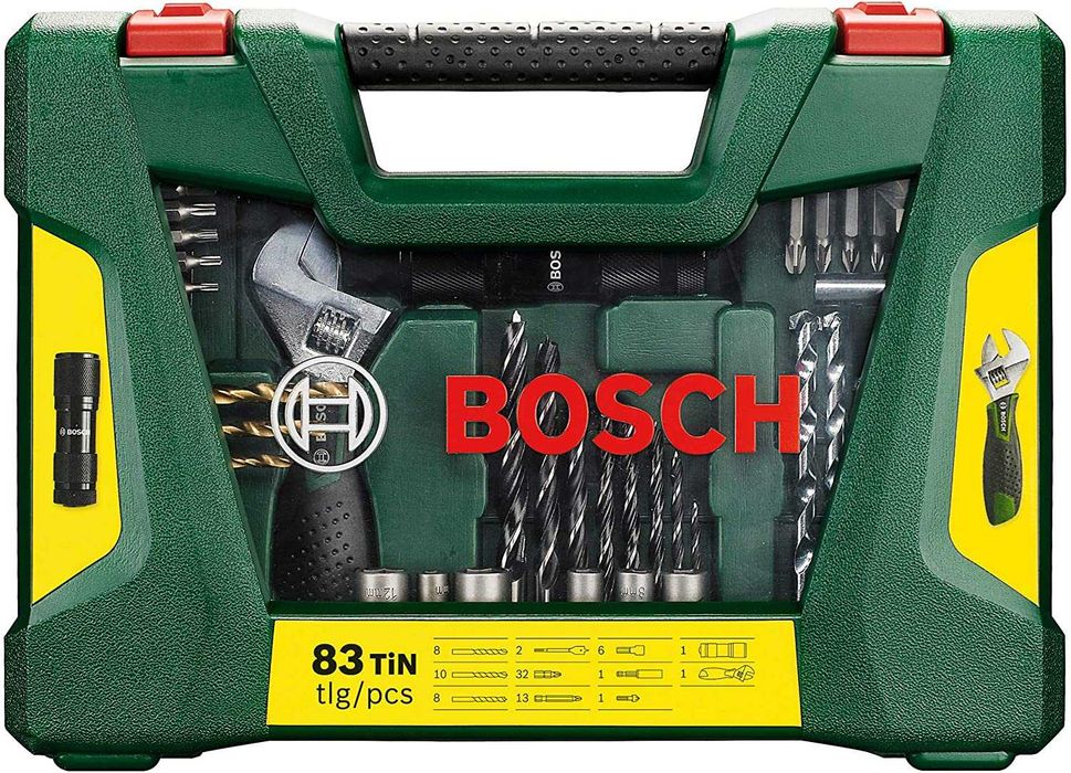 Mala de ferramentas BOSCH V-Line 83 peças para perfuração e aparafusamento NOVO