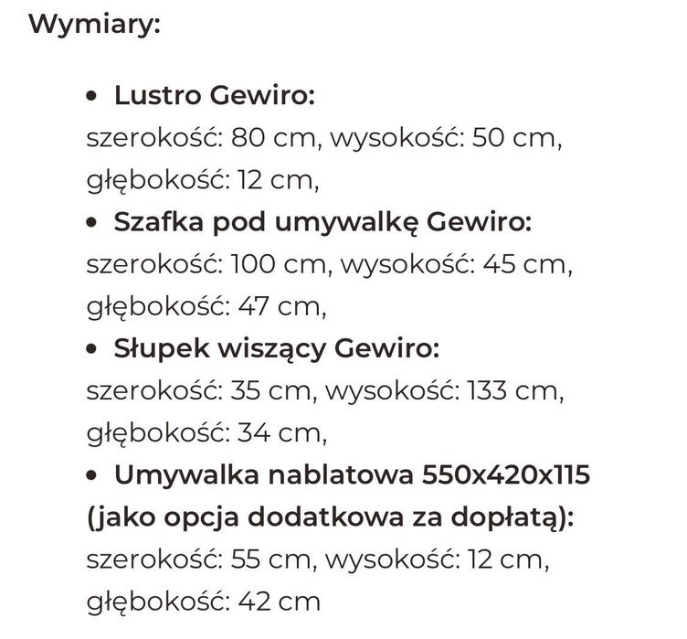 Obserwuj Meble łazienkowe – zestaw „Orzech Warmia” | gotowe do montażu
