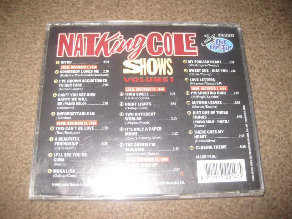 CD do Nat King Cole "Golden Hits: Nat King Cole Shows Volume 1"