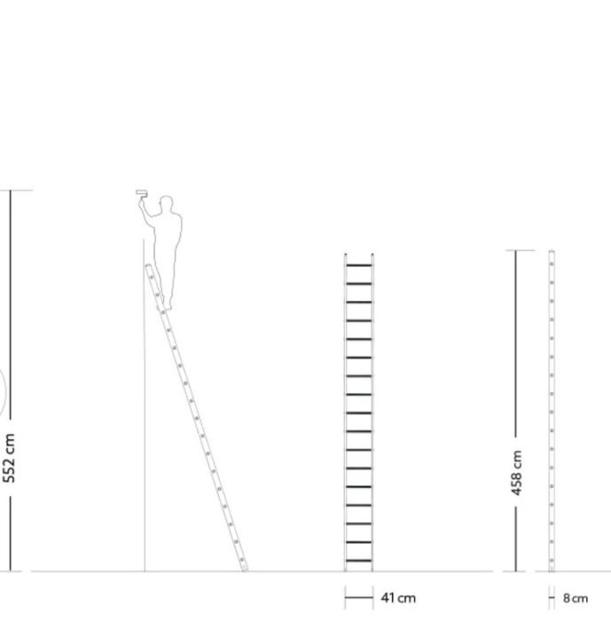 Drabina przystawna 17 stopni 4.60 m