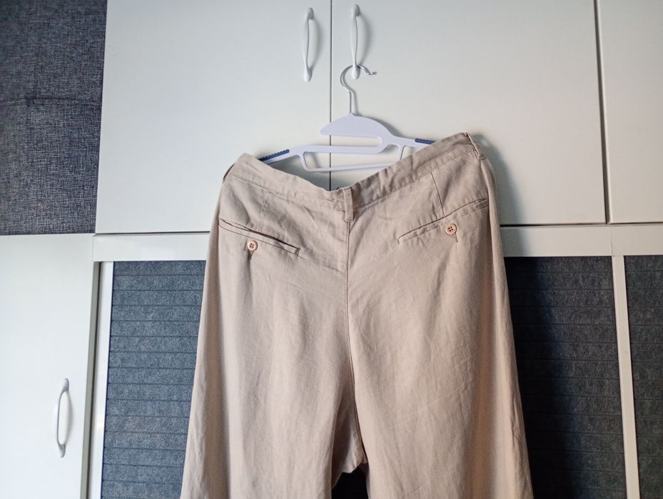 Lniane luźne spodnie GANT