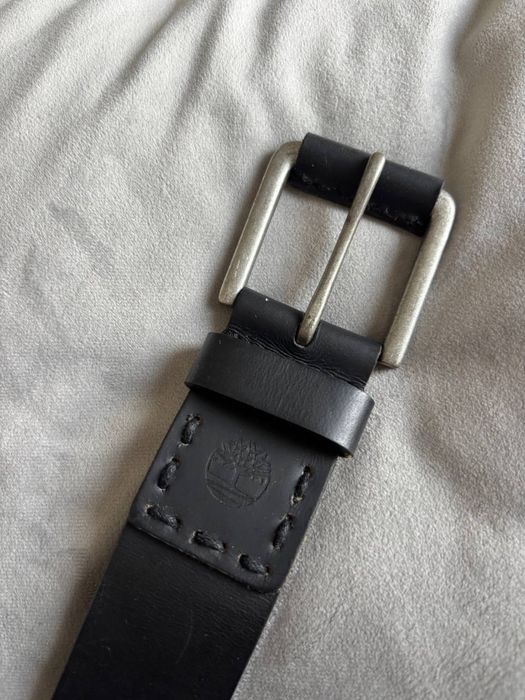 Шкіряний ремінь Timberland оригінал, чорний