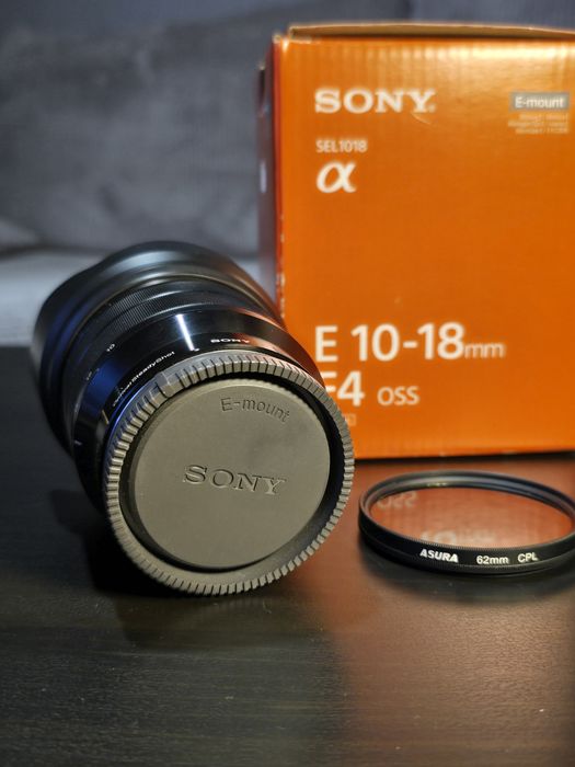 Obiektyw sony e-mount 10-18mm f4 oss jak nowy