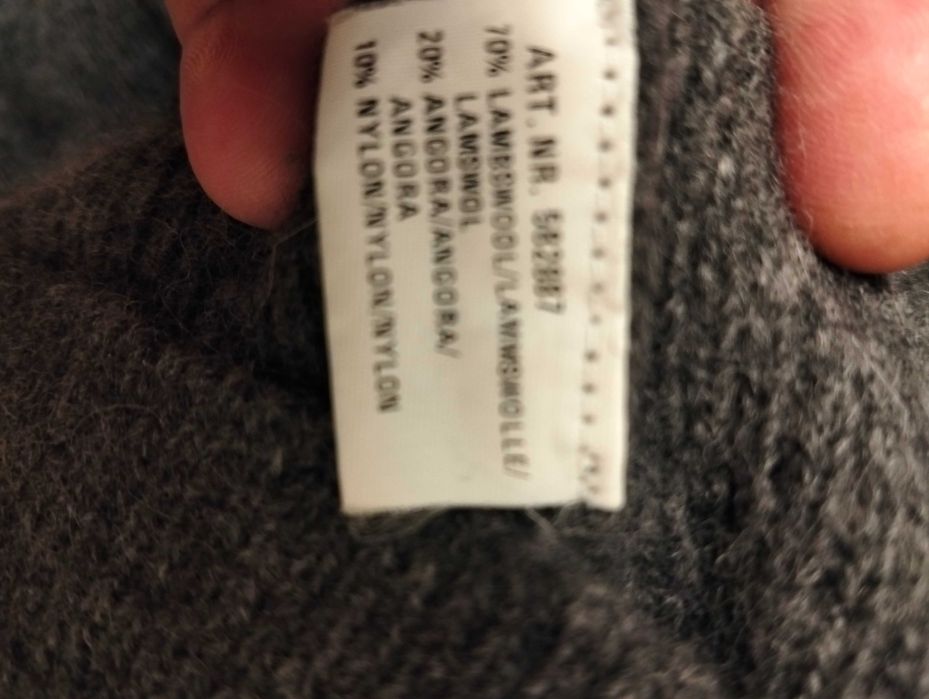 Длинный тёплый свитер пуловер Copines 70% шерсть 20% ангора р.48-54