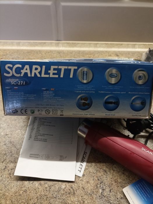 Плойк + фен фірма Scarlett