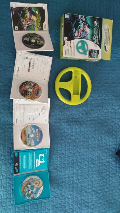 Lote de Jogos Nintendo Wii / Wii U – Pokémon, Ben 10 (c/ Volante), Skylanders e Angry Birds
