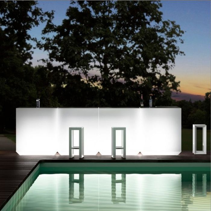 Balcão polietileno led rgb