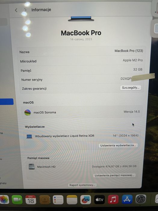 Macbook 14 PRO 32GB 512GB M2 PRO Bateria 88% 2023