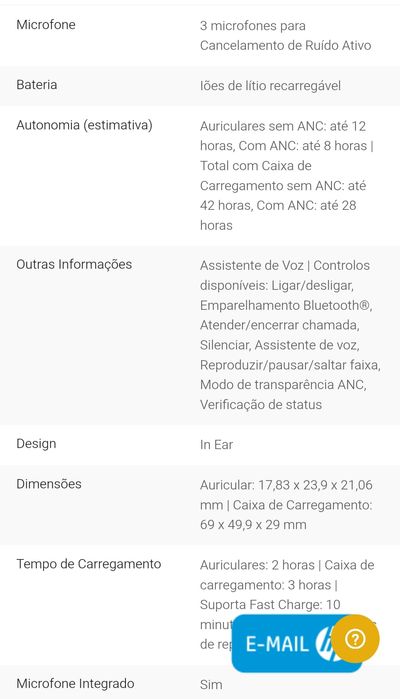 Auriculares bluetooth a estrear 
Todas as áreas
Outlet e Recondicion