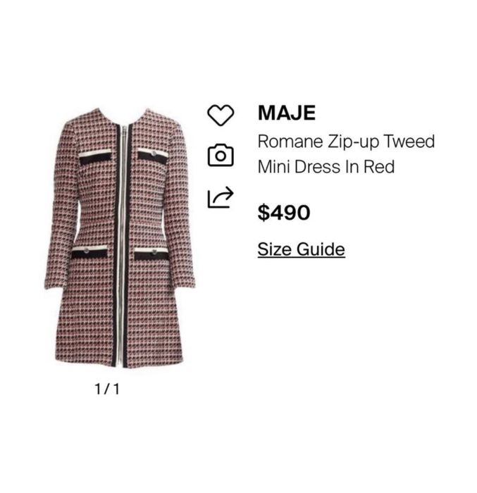 Сукня твідова Maje