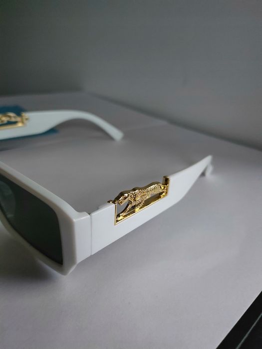 Eleganckie Okulary przeciwsłoneczne Jaguar luksusowe białe