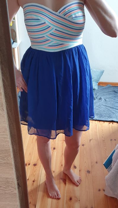 Sukienka 40 38 Amisu gumka tiul