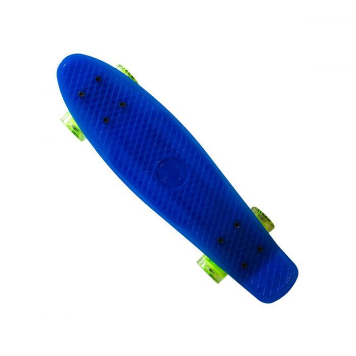 Deskorolka Mini Longboard Niebieska Do Nauki Jazdy Lekkościężka Manewrowa Movemania