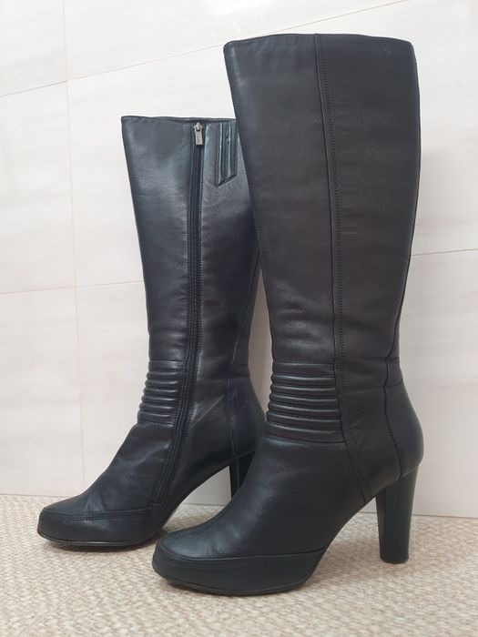 Зимові чоботи з натуральної шкіри Lisette, 41 розмір, чорні