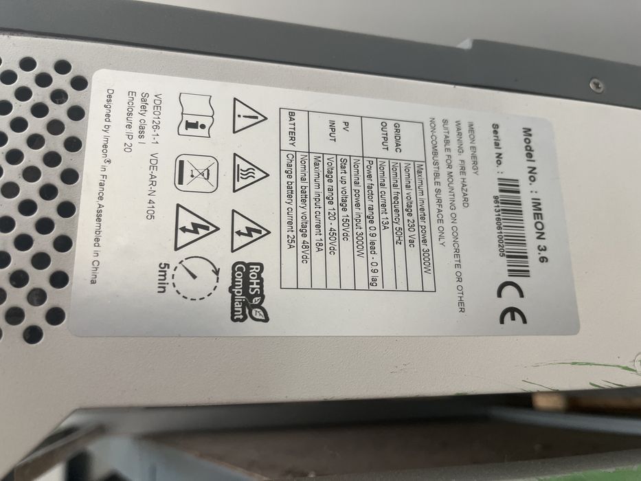 Inversor Imeon 3.6kw