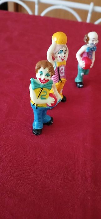 Conjunto 6 palhaços/futebol, antigos