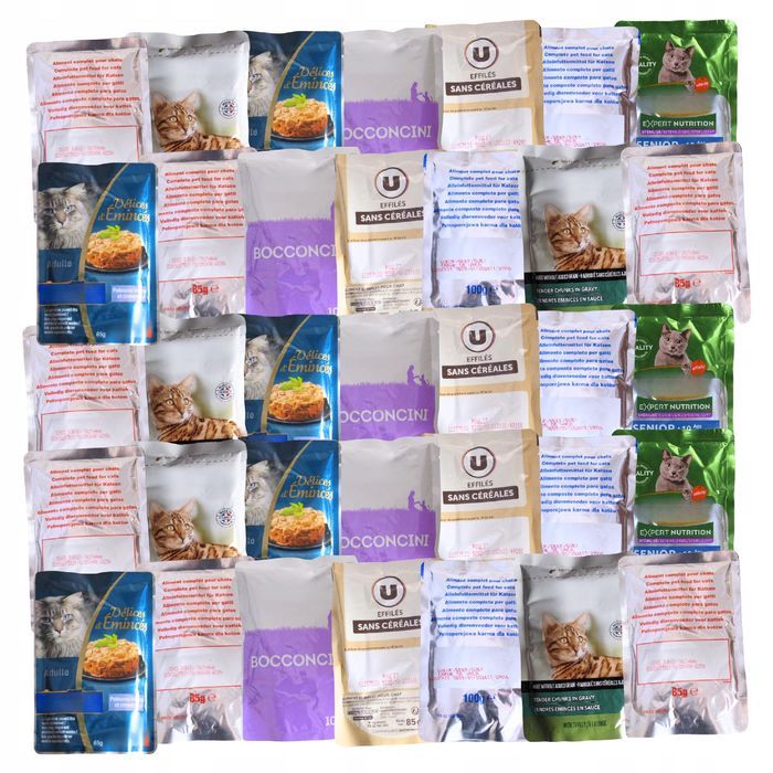 Mokra Karma Dla Kotów - Mix Smaków 50 Saszetek 85G-100G