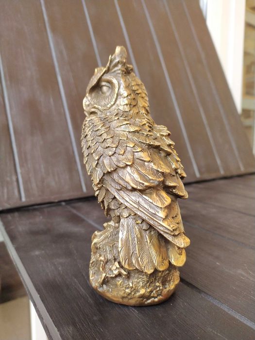 Сова . статуэтка . Бронза бронзовая 17 см