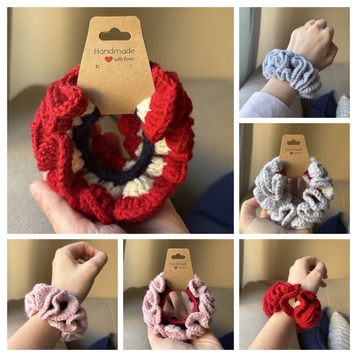 Gumka do włosów XL Scrunchie | Wełna | Szydełko
