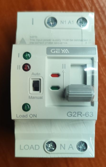 АВР 1 та 3-фазний GEYA G2R 63A. Реле напруги.  автомат вводу резерву