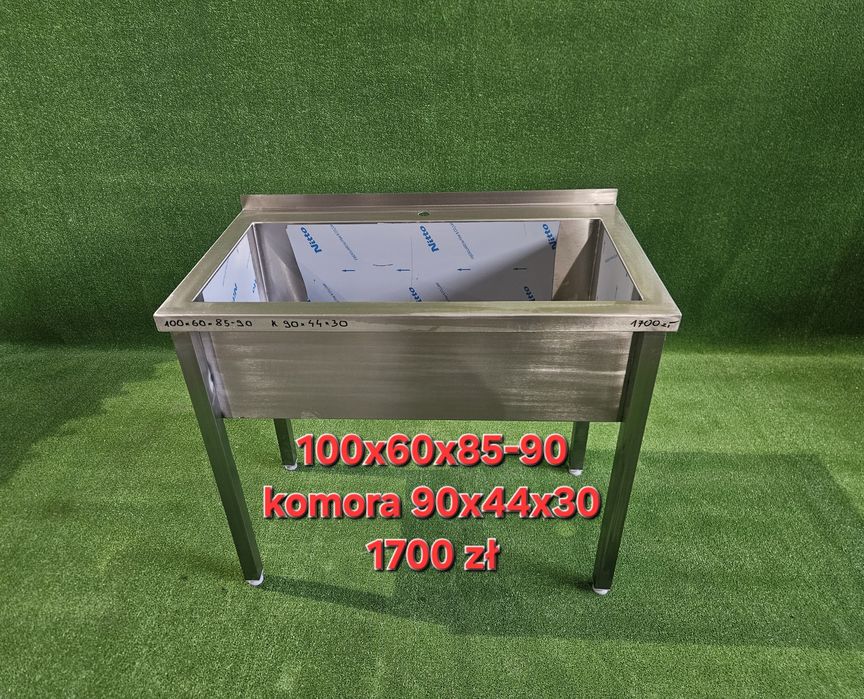 Zlew jednokomorowy, basen gastronomiczny, Meble z nierdzewki
