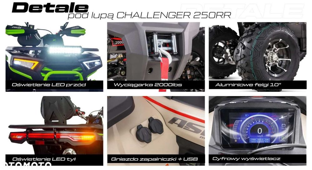 Quad ATV Asix Challenger 250 EFI Homologacja 2os Raty Serwis Gwarancja Transport  8h
