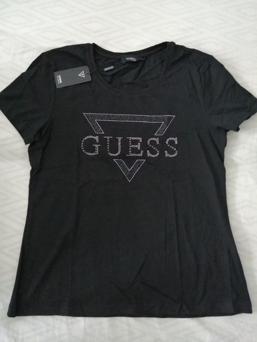 NOWA damska koszulka Guess t-shirt gg bluzka czarna xxl 44