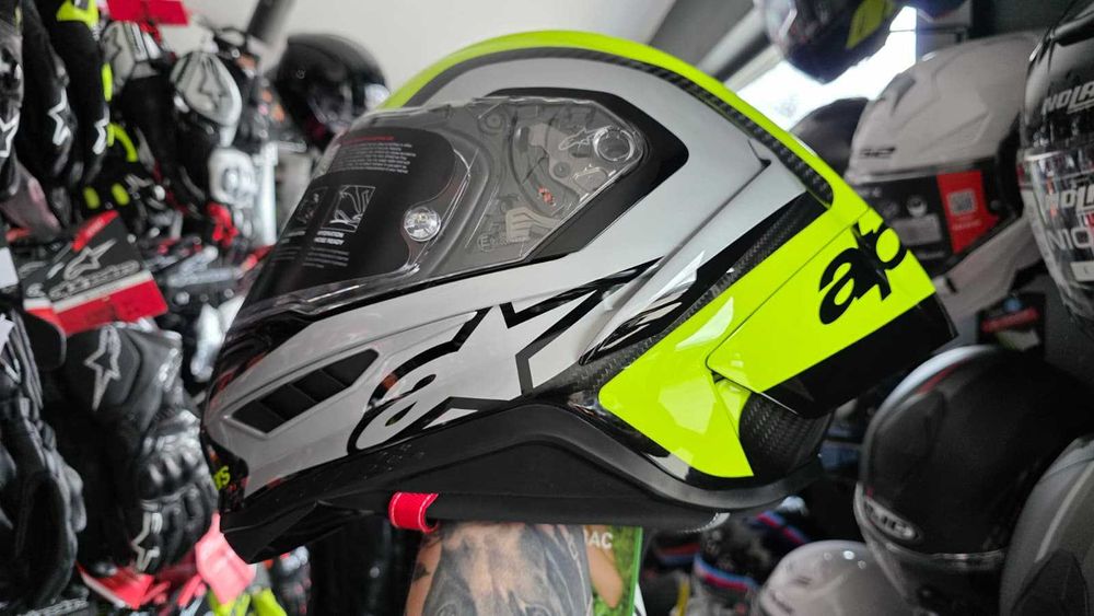 Kask motocyklowy Alpinestars Supertech R10 ARIUS HELMET BLACK/SILVER/YELLOW FLUO XS'S'M'L'XL'XXL
