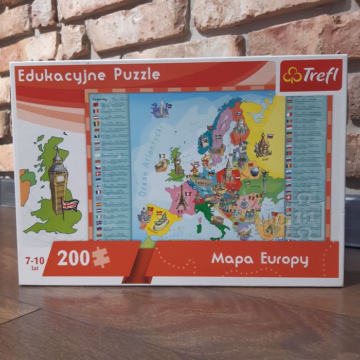 Puzzle 7-10 lat Mapa Europy