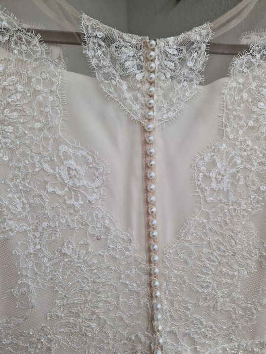 Suknia ślubna szyfon koronka