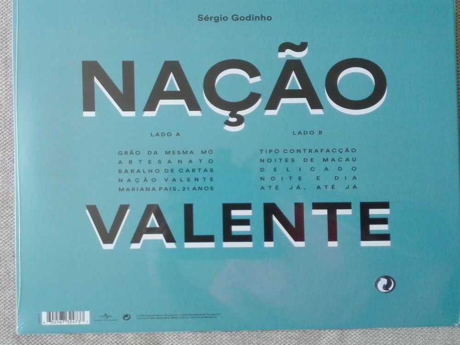 Disco de Vinil Sérgio Godinho ‎- Nação Valente (Novo Selado)