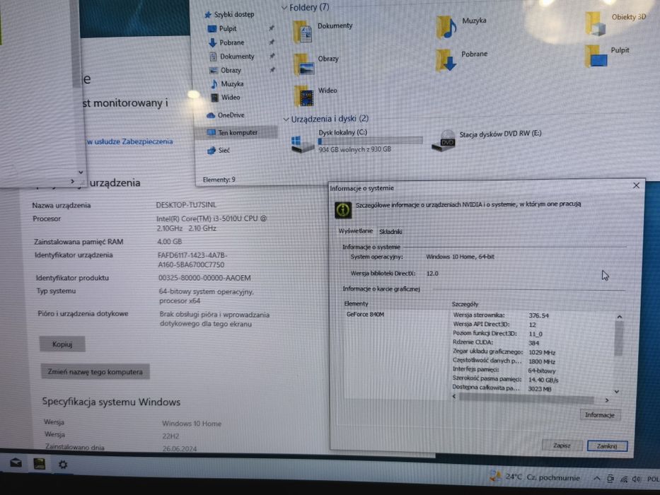 Komputer AiO ASUS ET2323I i3-5010U/4GB/1TB/DVD-RW/Win10/FHD