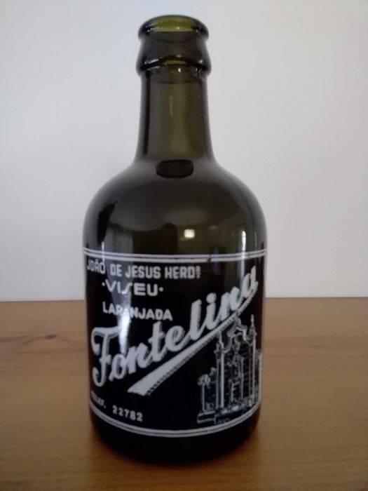 Garrafa de Refrigerante, Pirogravada, Tipo Pote: Laranjada Fontelina - Viseu