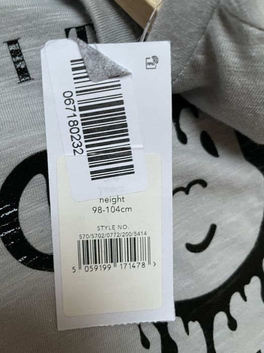 98 104 George czarna bluza dresowa rozpinana ciepła + koszulka tshirt