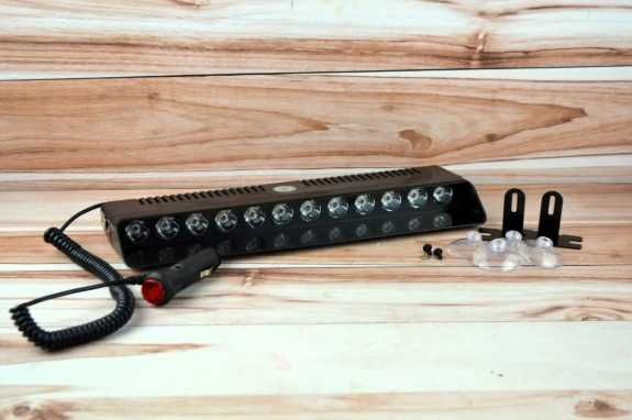 Стробоскоп в салон под лобовое стекло Красно-Синяя от прикуривателя