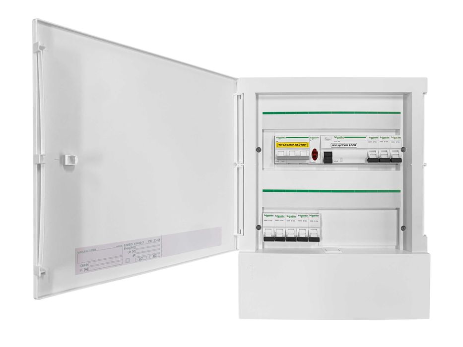 Rozdzielnia elektryczna podtynkowa gotowa 24 moduły Schneider Electric