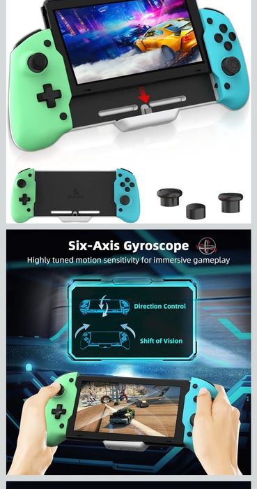 Kontroler NexiGo Advanced do Nintendo Switch | Grip | RGB | NOWY