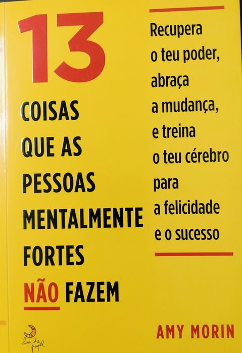 Livro "13 coisas que as pessoas mentalmente fortes não fazem"