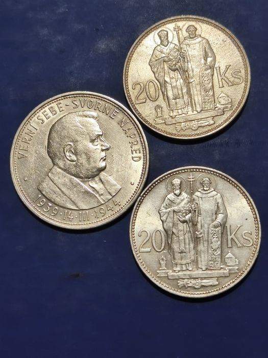 Słowacja - srebrne korony z lat II wojny światowej