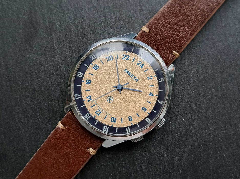 Rakieta 24 H (cal 2623) radziecki zegarek vintage oryginał rzadkość