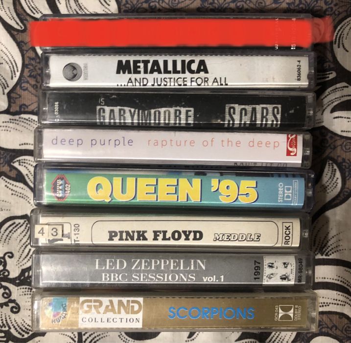 Студийные кассеты ,Metallica,Scorpions,Queen …