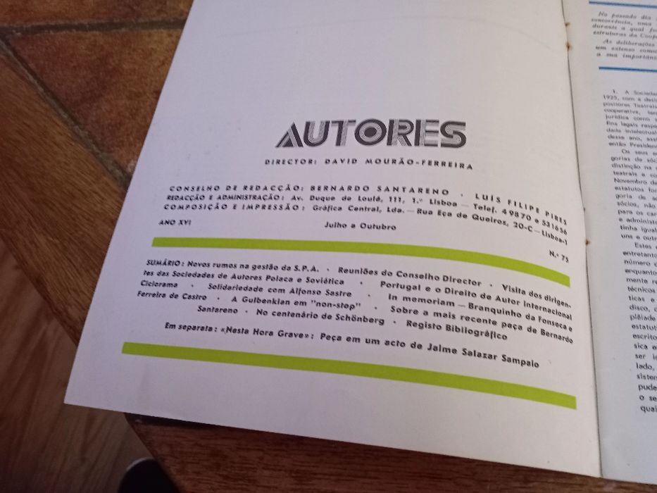 Sociedade portuguesa autores, 7 revistas/boletins cultura e arte