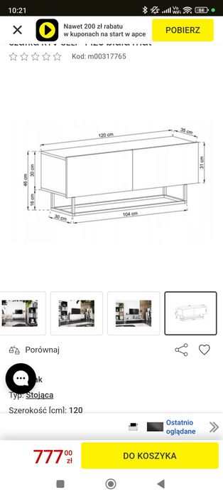 Szafki RTV białe