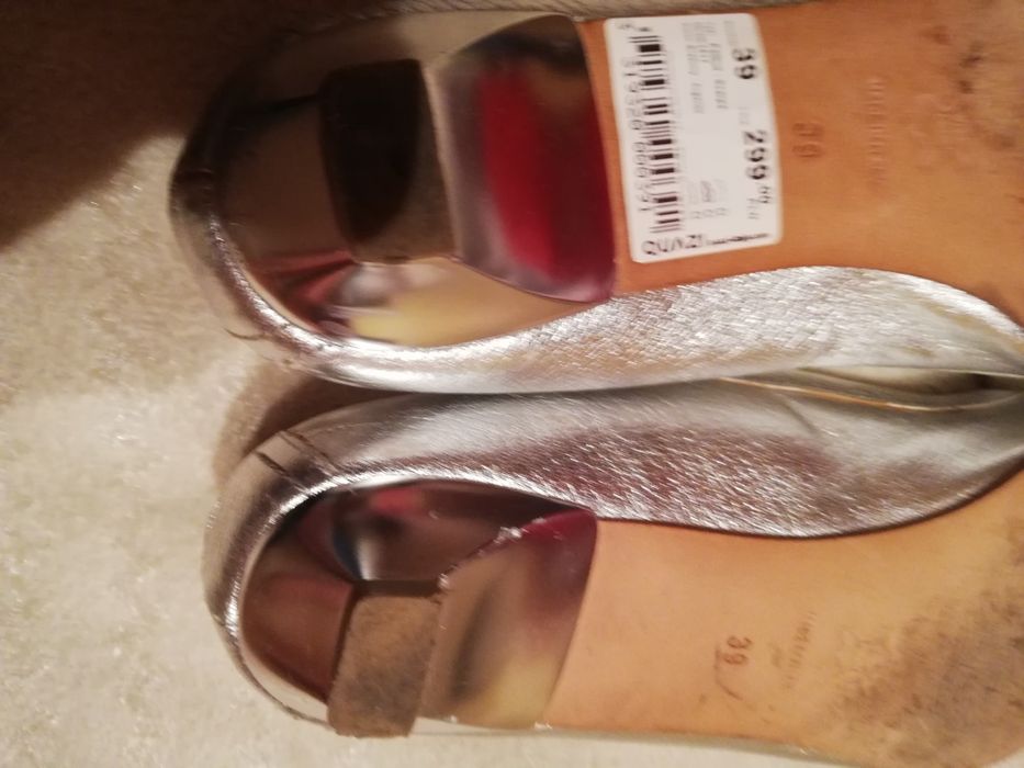 Buty damskie, rozm 39, Quazi, srebrne