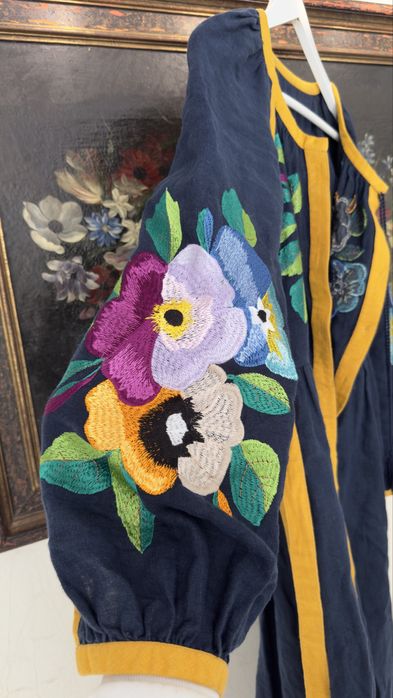 льняна сукня вишиванка плаття довга