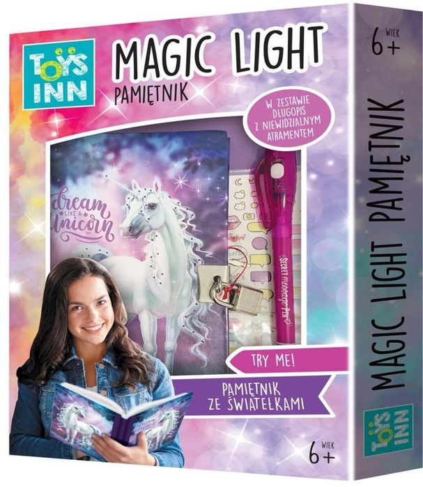 Pamiętnik Magic Light Unicorn STnux STnux pudełko,206x307 mm